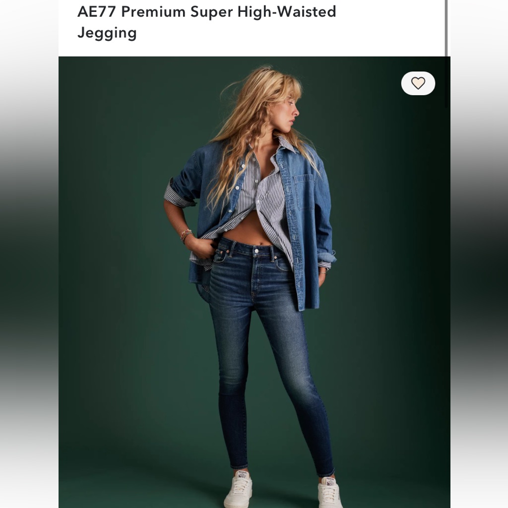 Y2k American Eagle Outfitters Ae77 Super High-Rise Jeggings